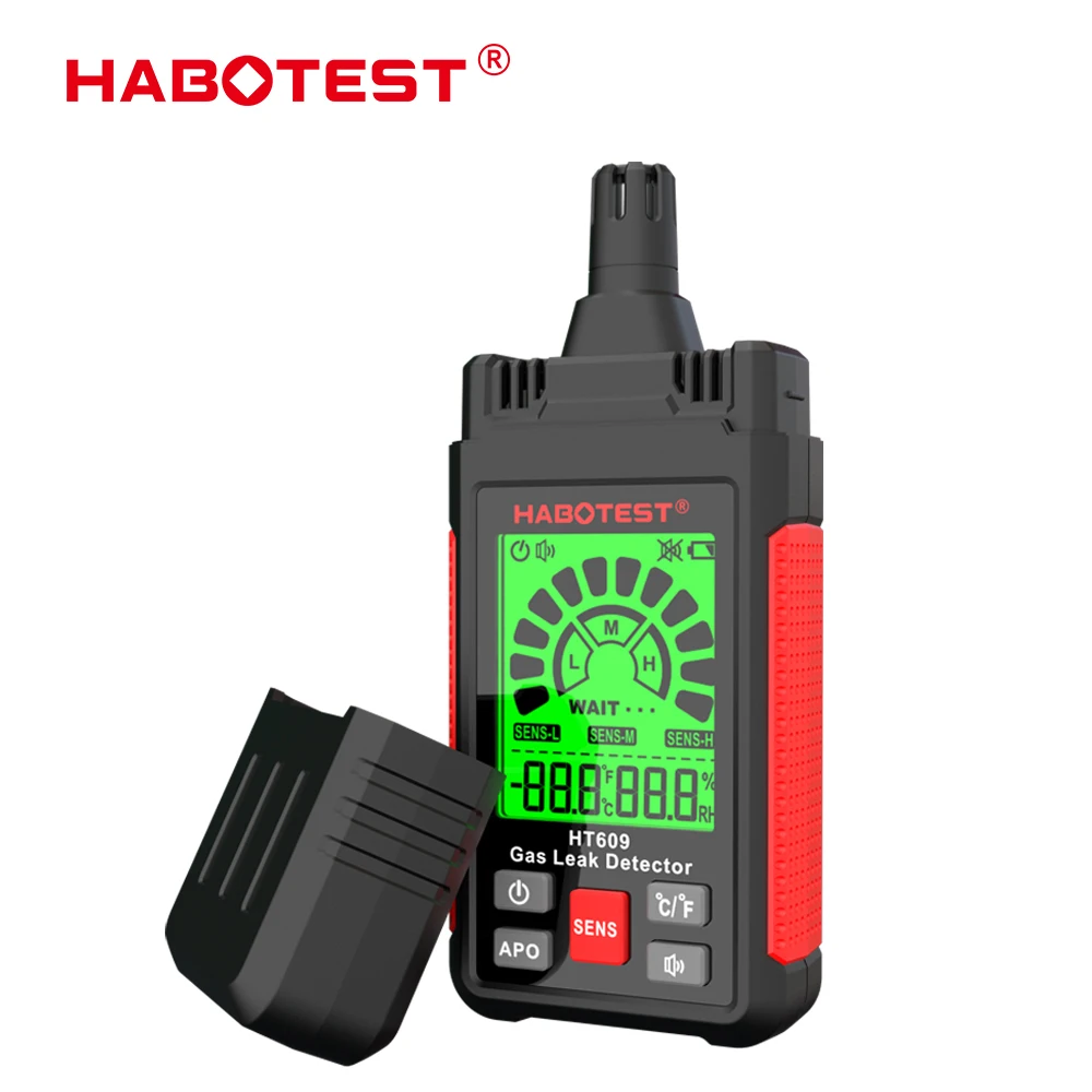 

HABOTEST HT609 Gas Leak Detector with Temperature and Humidity Function Portable Combustible Gas Detector