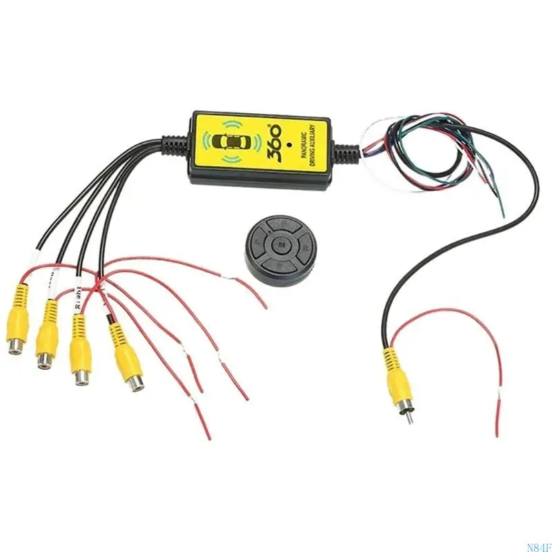 N84F High Strength Wireless Remote Control Car Camera Switcher Adapter For Enhanced Safety & Wide Rear View Monitoring
