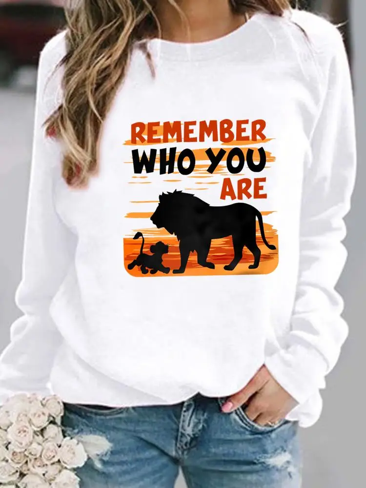 

Пуловер женский с принтом в виде льва, повседневный Модный свитшот с графическим принтом в стиле 90-х, милый свитшот с животными, осень-весна