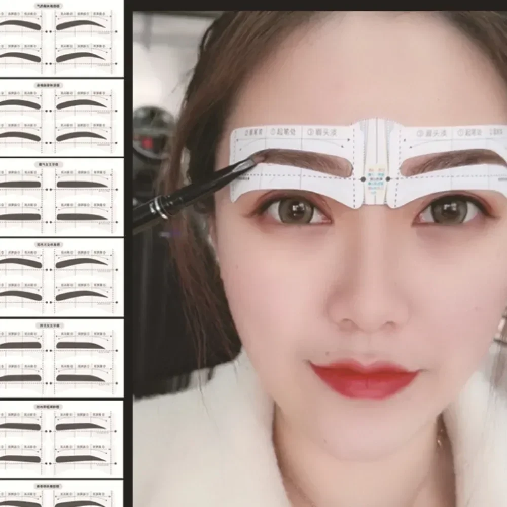 

New Disposable Eyebrow Stencil Stickers Grooming Shaper Template Professional Eyes Makeup Stencils Eyebrows Beauty Make Up Tools