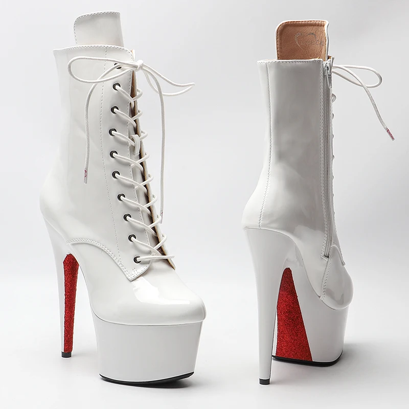 Leecabe 7inch/17CM  Patent Leather  heels' Pole dancing shoes High Heel  Pole Dance shoes 3KJ