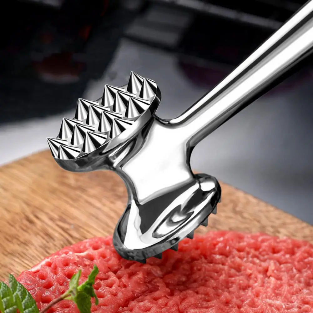 Meat Tenderizer Hammer Dual-Sided Mirror Polished Comfortable Grip Pounder Heavy Duty Pounder Tool For Steak Fish