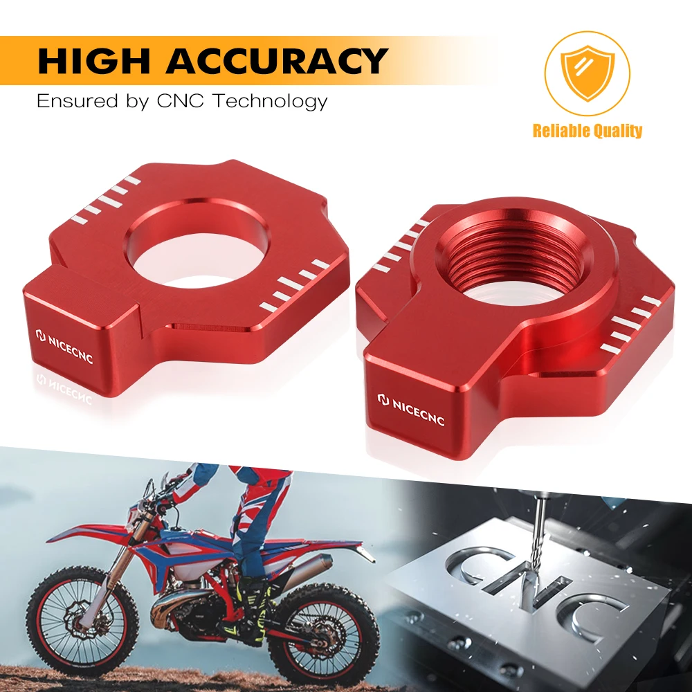Für Beta RR 300 2013-2022 Xtrainer 300 2015-2022 RR125 RR250RR 350RR 390 430 480 498 Hinterrad Achsmutter Schraube Kettenspanner – Detail 4