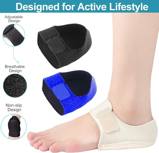 Plantar Fasciitis Gel Heel Protectors for Women & Men Heel Inserts Pads Support Cushion Achilles Tendonitis Dry Cracked Heell 2