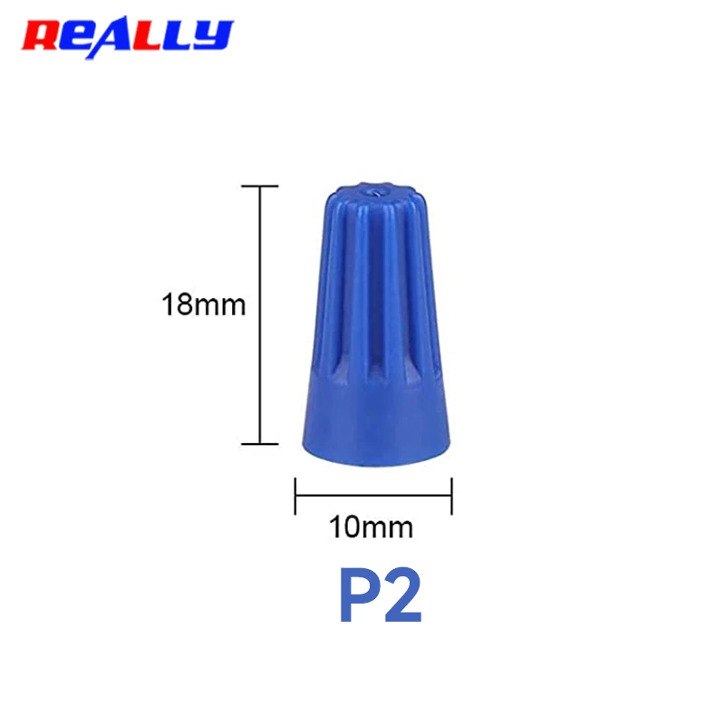 100-Pack Blue Twist-On Wire Connectors – 22-14 Gauge, UL Listed & CSA Certified