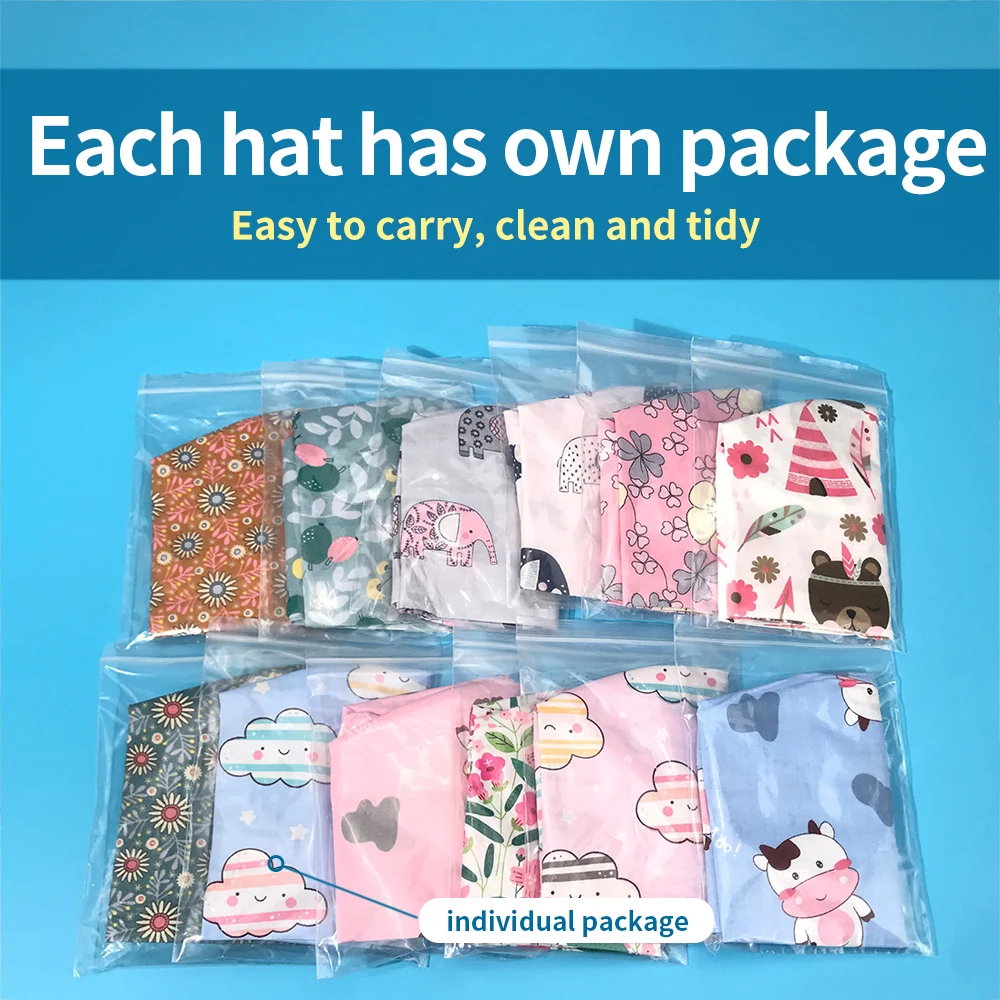 Unisex Pet Clinic Hats High Quality Tooth Print Dental Clinic Scrub Cap Breathable Medical Work Cap Cotton Nursing Hat