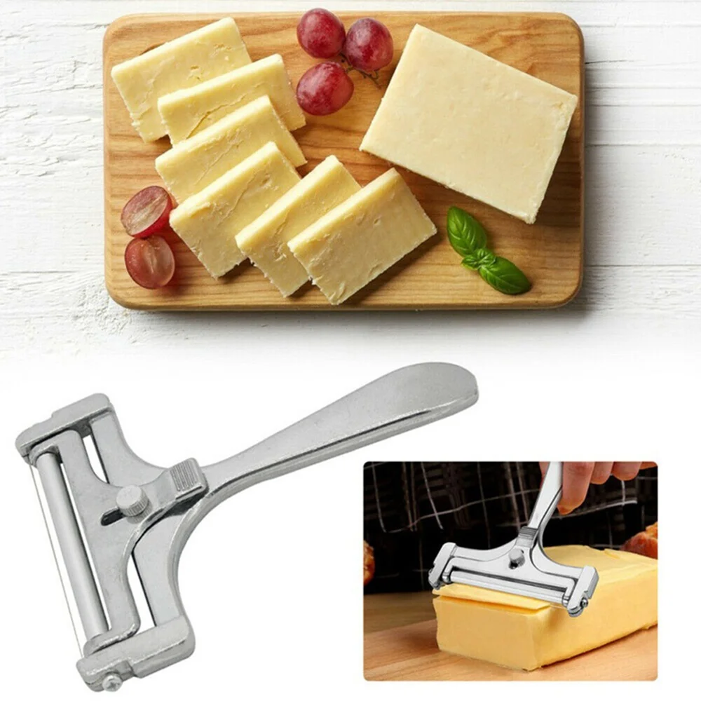 1 Pcs Home Kitchen Slicing Tool Cheese Butter Cutter Cheese Slicer Adjustable Grater Planer Aluminum Butter Nonstick food slicer