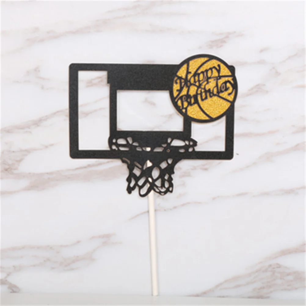 

10 PCS Basketball Theme Party Decorations Drainage Kids Cake Ornaments Football