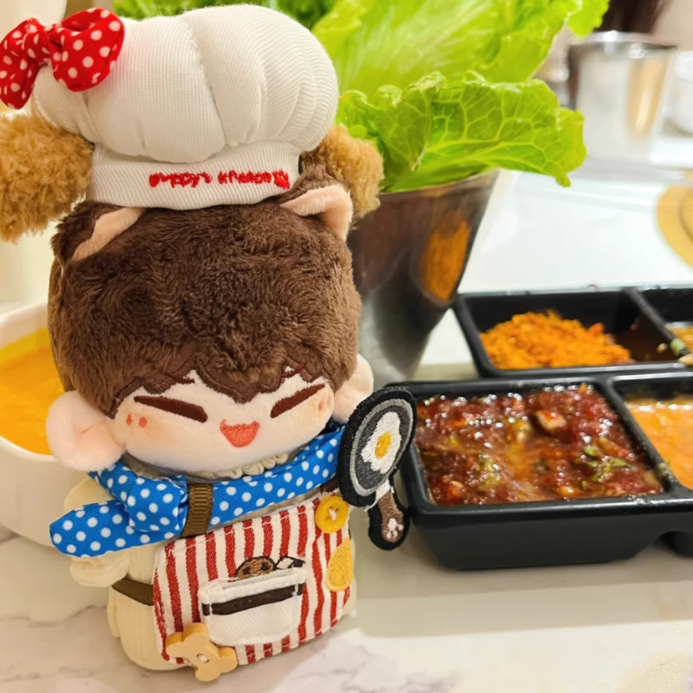 Chef Hat 10cm Cotton Doll Clothes Dress Up Apron Set Doll Clothes Outfit Funny Creative Doll Clothes Set Doll Accessories