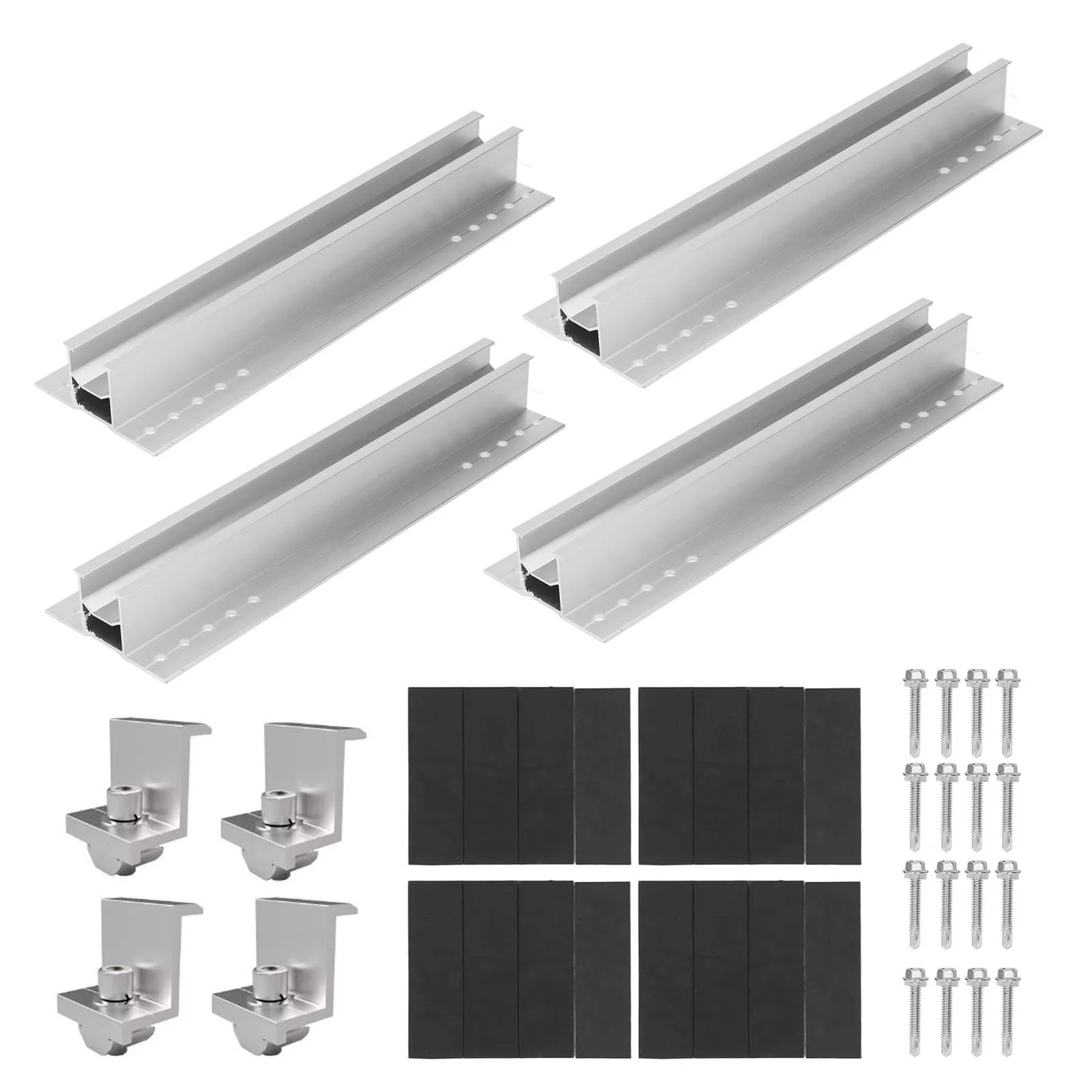 Solar Panel Bracket Kit Anodized Aluminum Alloy 4 Sets 300mm Time Saving Solar Panel Mounting Bracket for RV for House