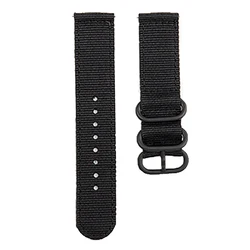 Nylon Sports Bracelet Strap for Smartwatches - Adjustable and Durable Watchband (Black)