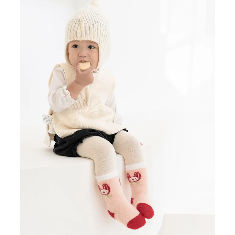 3 Pairs Cartoon New Boys' and Girls' Baby Socks Autumn Winter Thickened Warm Socks 0-5Y