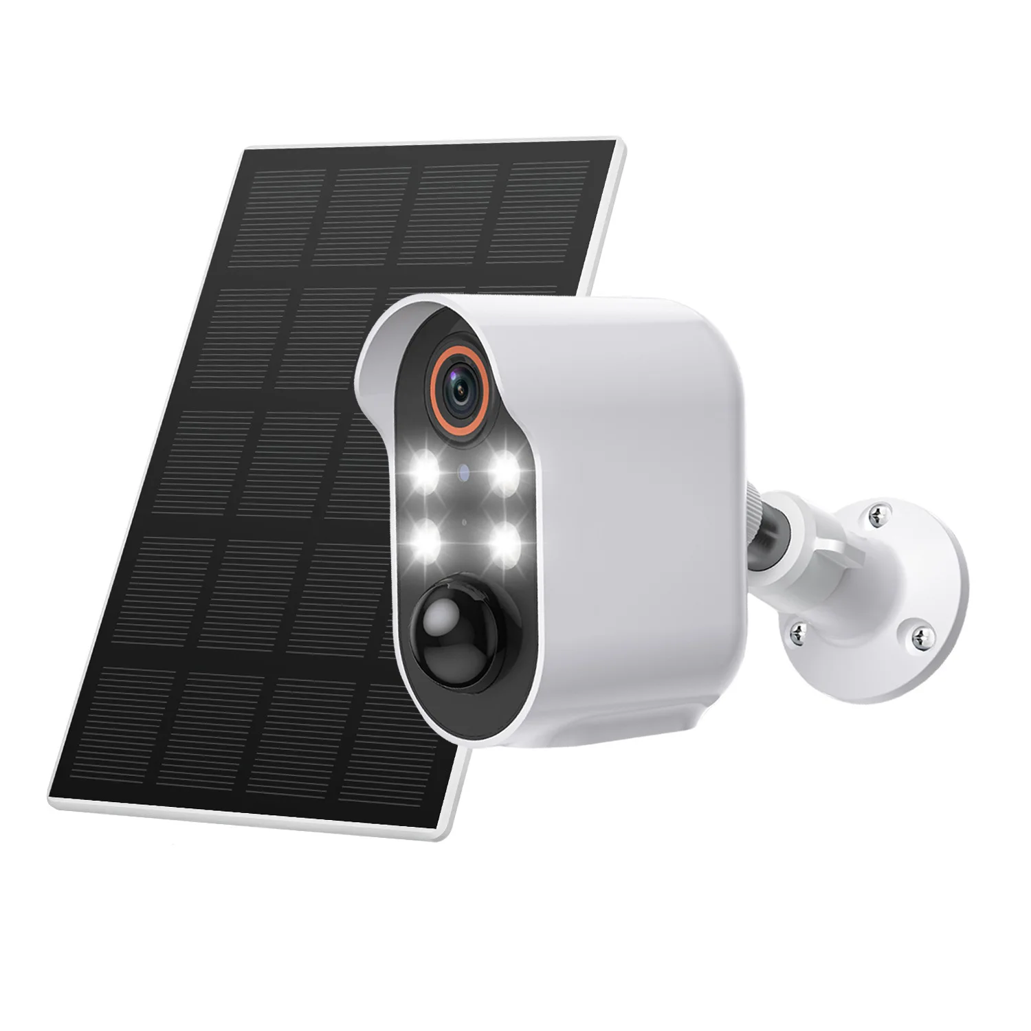 Bull Solar Powered Security Camera Hd Two Way Audio Wireless Outdoor Home Surveillance Waterproof Night Vision Motion Detection 3