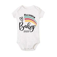 Baby Coming Soon 2025 Announcement Newborn Bodysuit Baby Romper Summer Boys Girls Outfits Body Pregnancy Reveal Clothes Jumpsuit 4