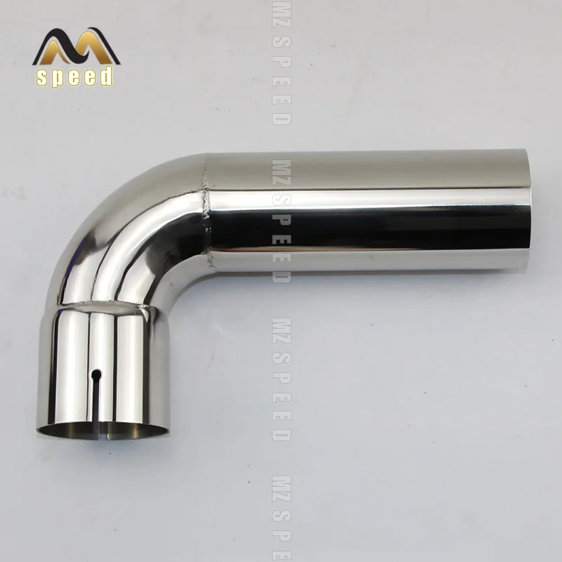 Exhaust Pipe Stainless Steel Pipe Car styling 90 degrees 54mm 66mm 73mm 76mm Exhaust pipe muffler tail pipe 304 stainless steel welding material