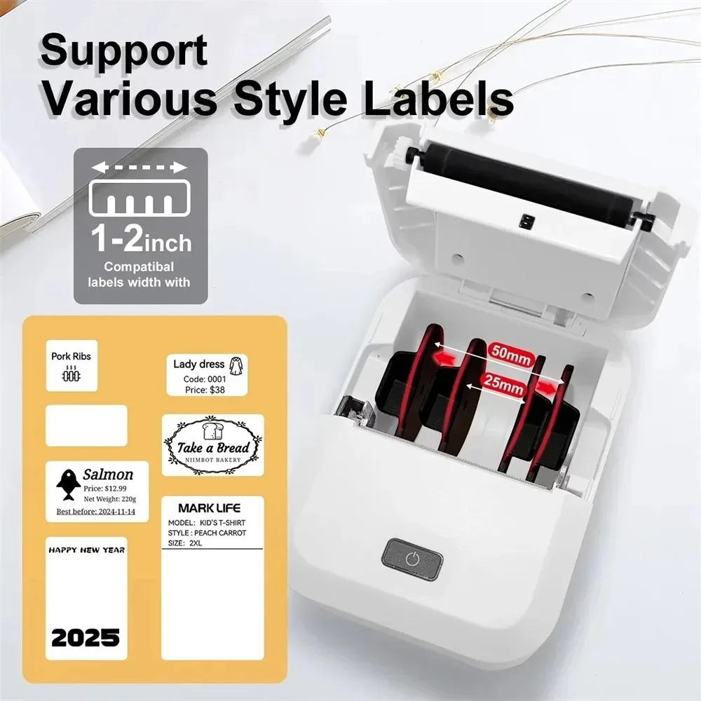 Marklife Portable Label Printer X2 Mini Wireless Bluetooth-compatible Inkless Sticker Maker Printer Tag Price Machine