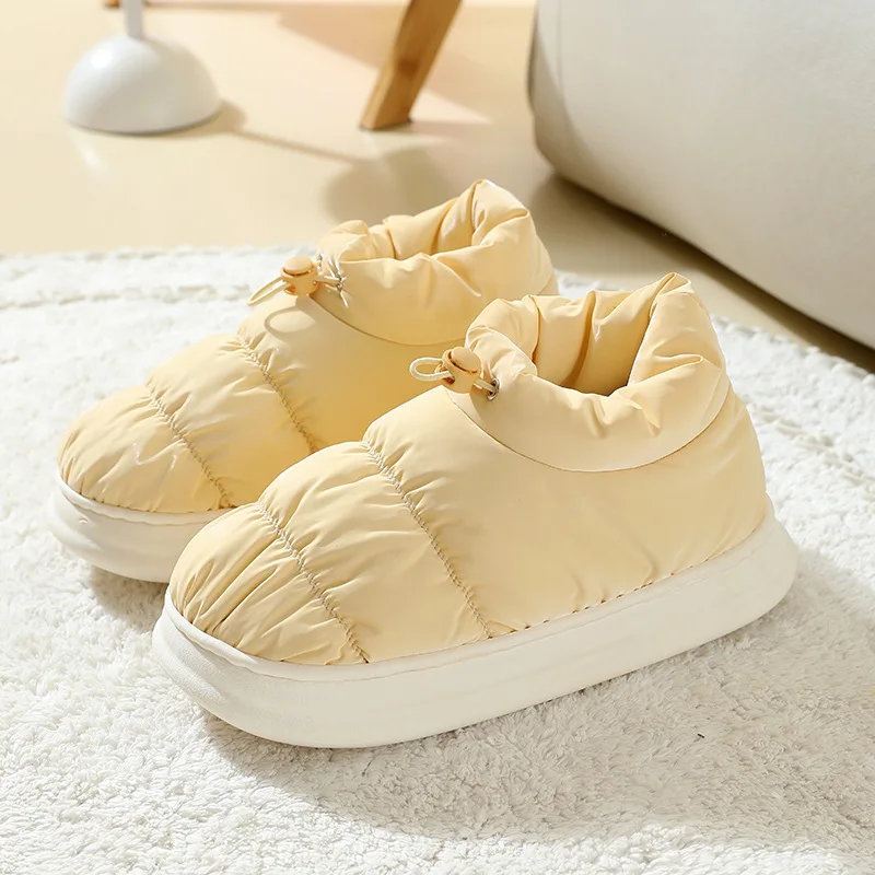 

2022 Winter Shoes Women Keep Warm Down Platform Ankle Boots Female Indoor Outdoor Waterproof Non-slip Cotton Shoes Snow Boots