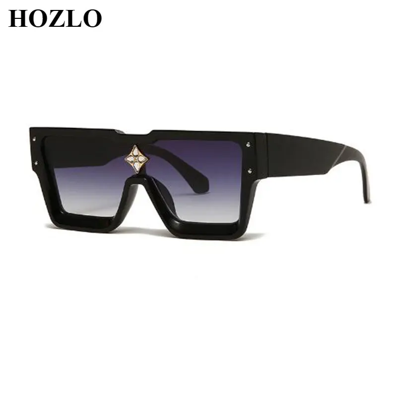 

New Fashion diamond Luxury Brand Square Sunglasses Women Vintage Oversize Sun Glasses Female Big Frame Shades Black Lady UV400
