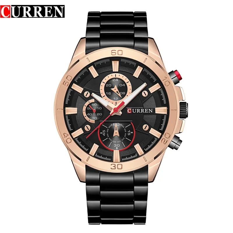 

Watch For Men CURREN Men's Fashion Analog Military Sport Watches Full Steel Waterproof Wristwatch New Luxury Relogios Masculino