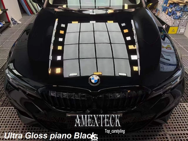 Piano Gloss Black Vinyl Wrap With Pet Liner Release Car Wrap With Air  Bubble Free With Low Tack Glue 3m Quality 1.52x18m Roll - Car Body Film -  AliExpress