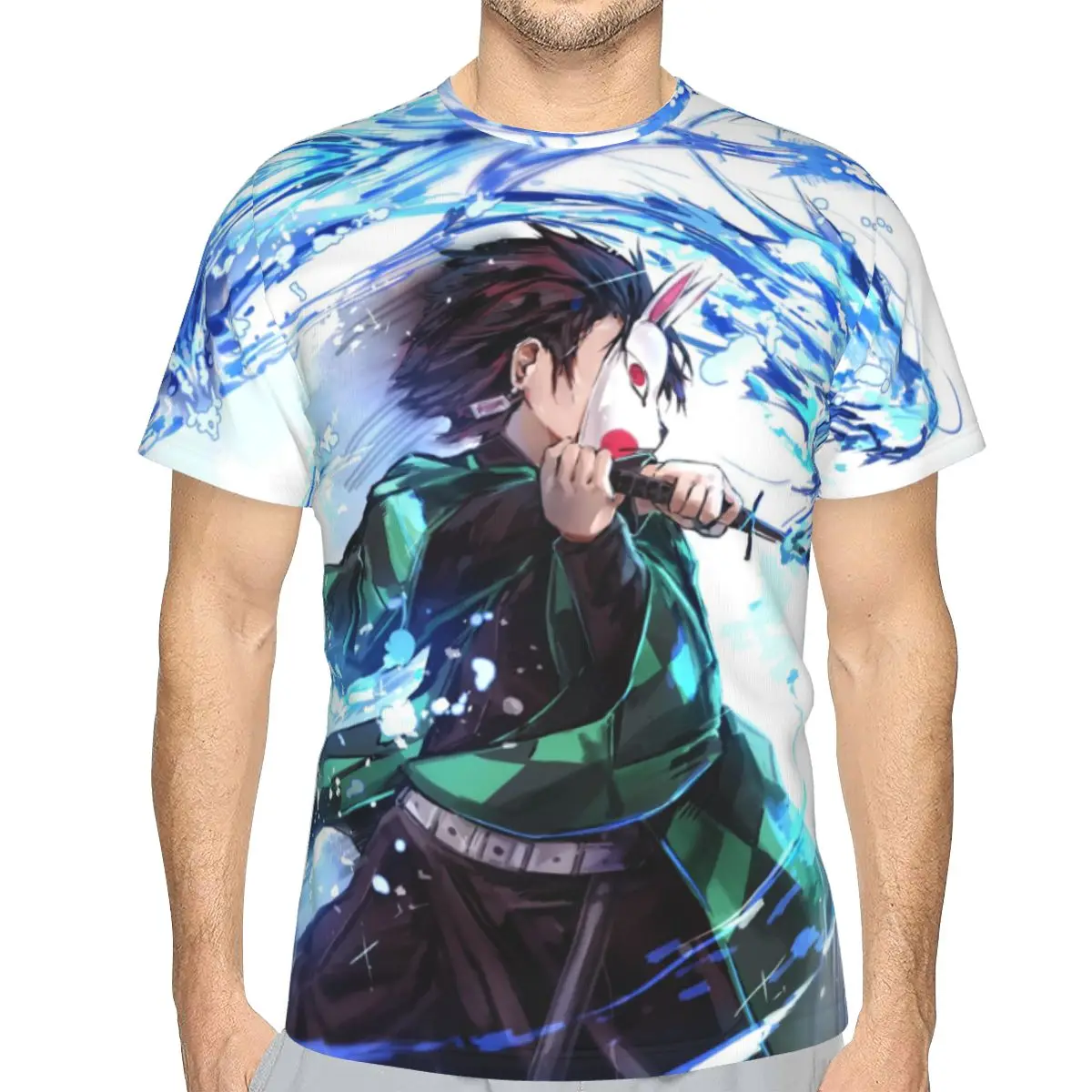 Demon Slayer 3D Full Printed T Shirt for Men Polyester T Shirts O Neck