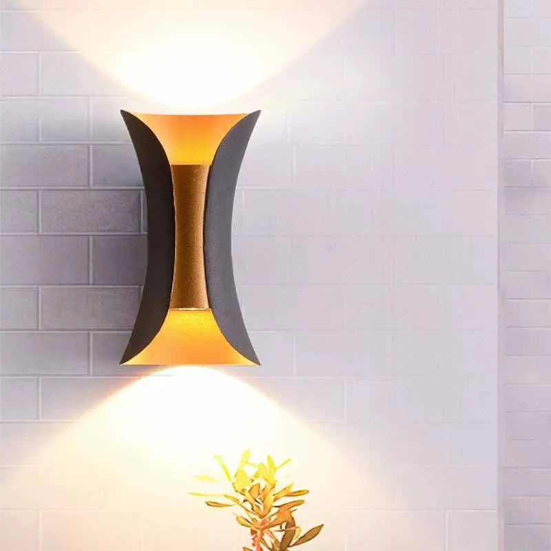 Simple Outdoor Small Waist Wall Lamp Outdoor Double Head Wall Lamp Light Luxury Indoor Stair Courtyard Bedside Bedroom