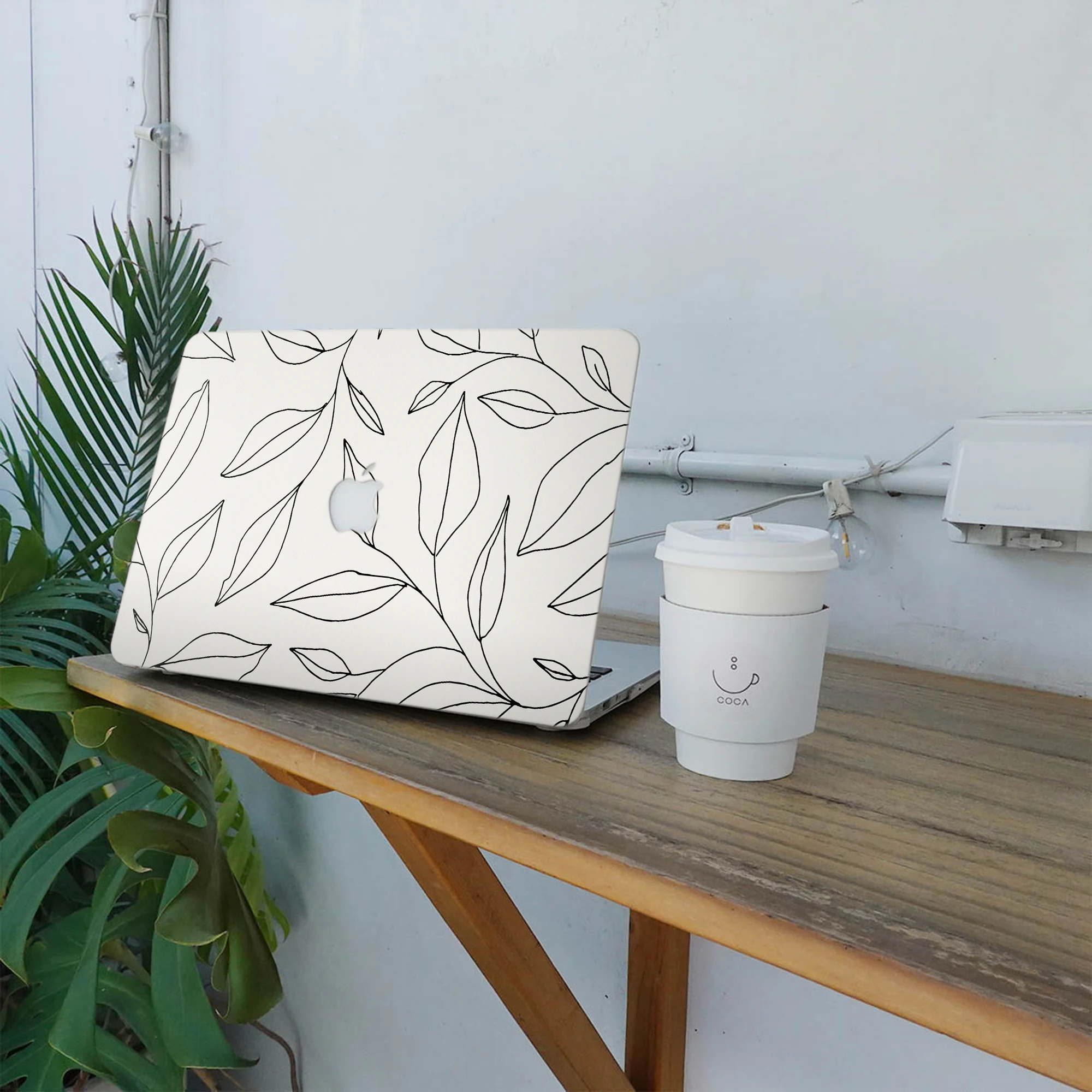 Flor Floral Folha Case do Portátil para Macbook Air 13 m2 2023 A2681 A2337 A2179 A2338 m1 Chip Pro A2289 Macbook A1466 Capa - Imagem 3