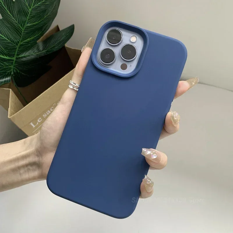 thumbnail image 1 of Funda de silicona líquida oficial original para Apple iPhone 16 15 14 13 12 11 Pro Max 8 7 Plus XS Max XR XS X Funda protectora, 1 of 5