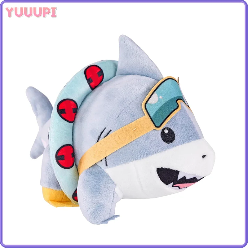 Kawaii Jeff The Land Shark Plush Toy Shark with Swimming Ring Coin