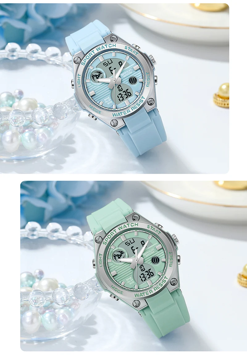 SANDA Luxury Ms LED Digital Sport Watch Fashion Casual Gold Wrist Watch Women Girl Military Waterproof Wristwatches Montre Dames