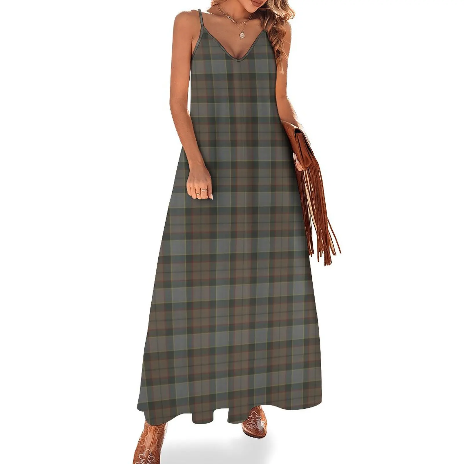 

The Outlander Fraser Clan Crest Tartan Plaid Sleeveless Dress ladies dresses for special occasion dress dresses Woman clothing