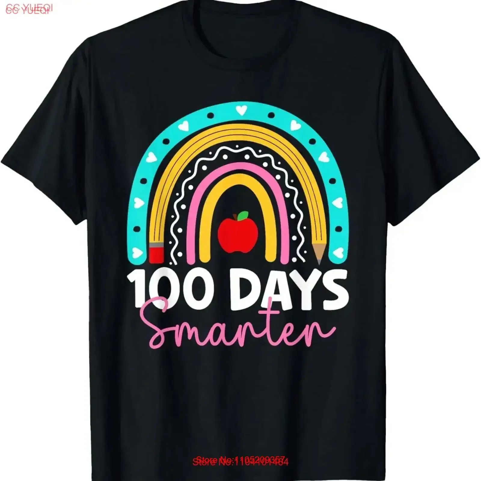100 Days Smarter Teacher Rainbow 100th Day Of School Kids T Shirt ...