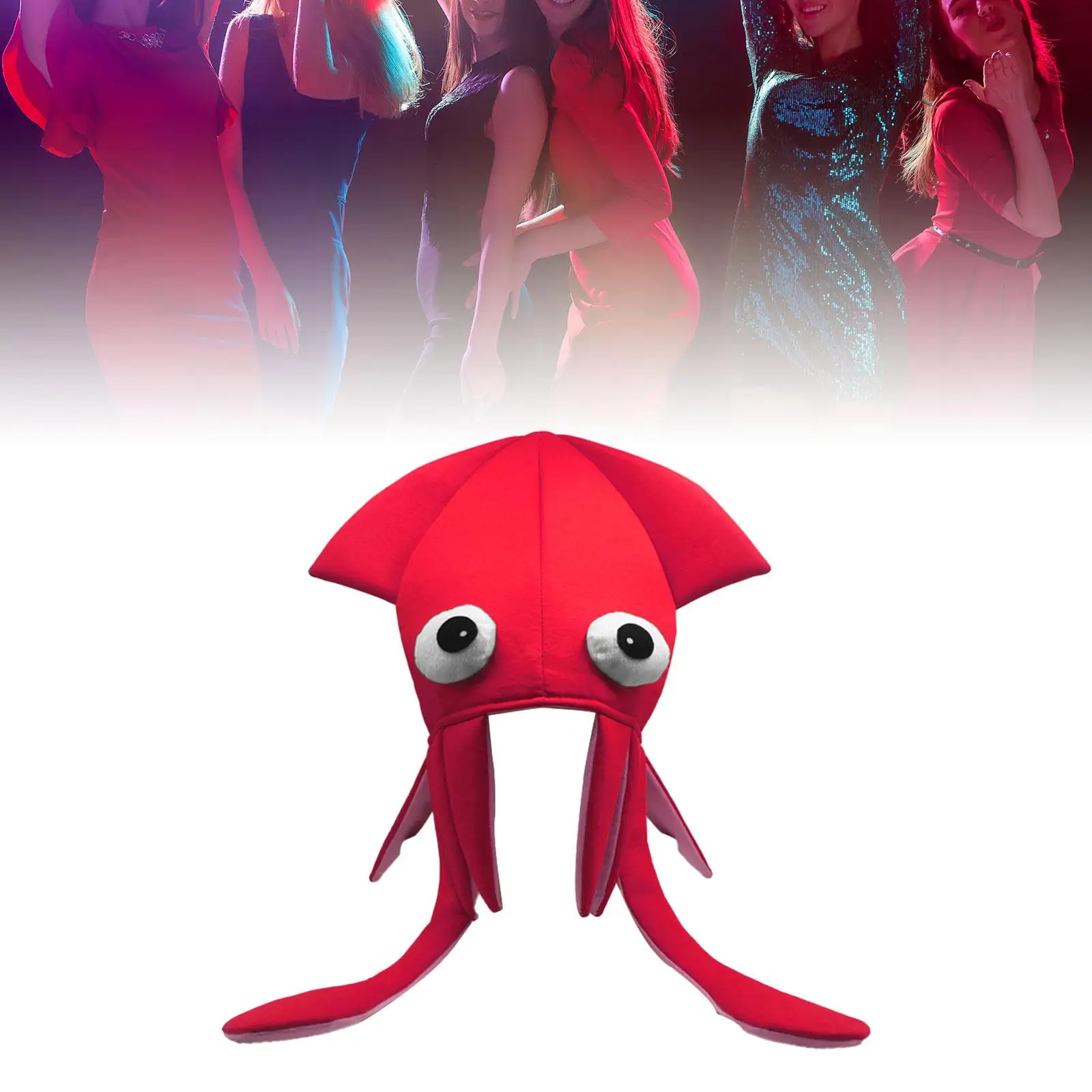 Squid Hat for Men Women Headgear Dress up Animals Hat Photo Prop Headwear