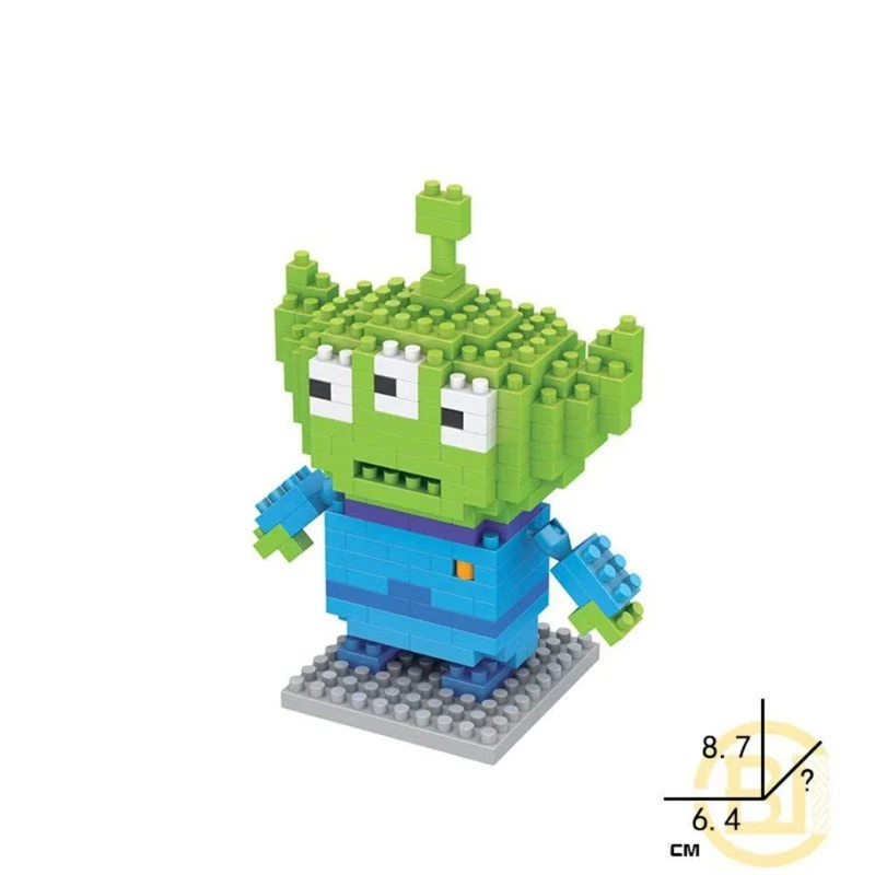 Mini Building Block Toys Cartoon Character Models Desktop Ornaments Children's Assembled Toys Holiday Gifts Birthday Gifts - 3
