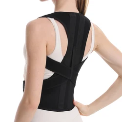 Advanced Adjustable Back Support and Posture Enhancer - 4XL (Black)