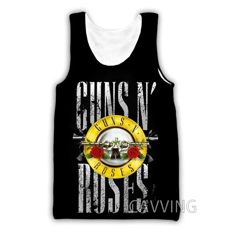 

CAVVING 3D Printed Guns N Roses Tank Tops Harajuku Vest Summer Undershirt Shirts Streetwear for Men/women