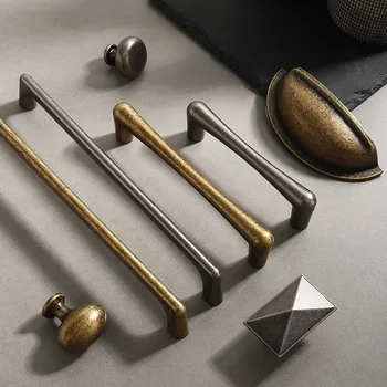Vintage Nickel Copper Furniture Handles 1