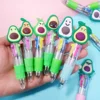 5Pcs/Lot Cute Cartoon Avocado 4 Colors Mini Ballpoint Pens Kids Writing Supplies Ball Point Pen School Office Stationery Gifts 1