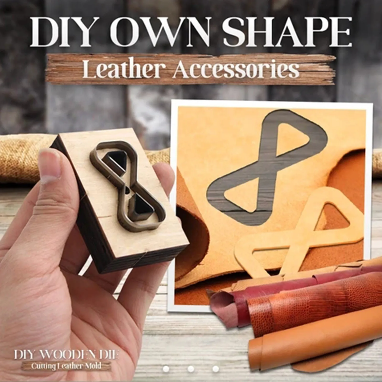 Leather Mould DIY Wooden Die Cutting Mold Leathercraft Punching Tool 1pc