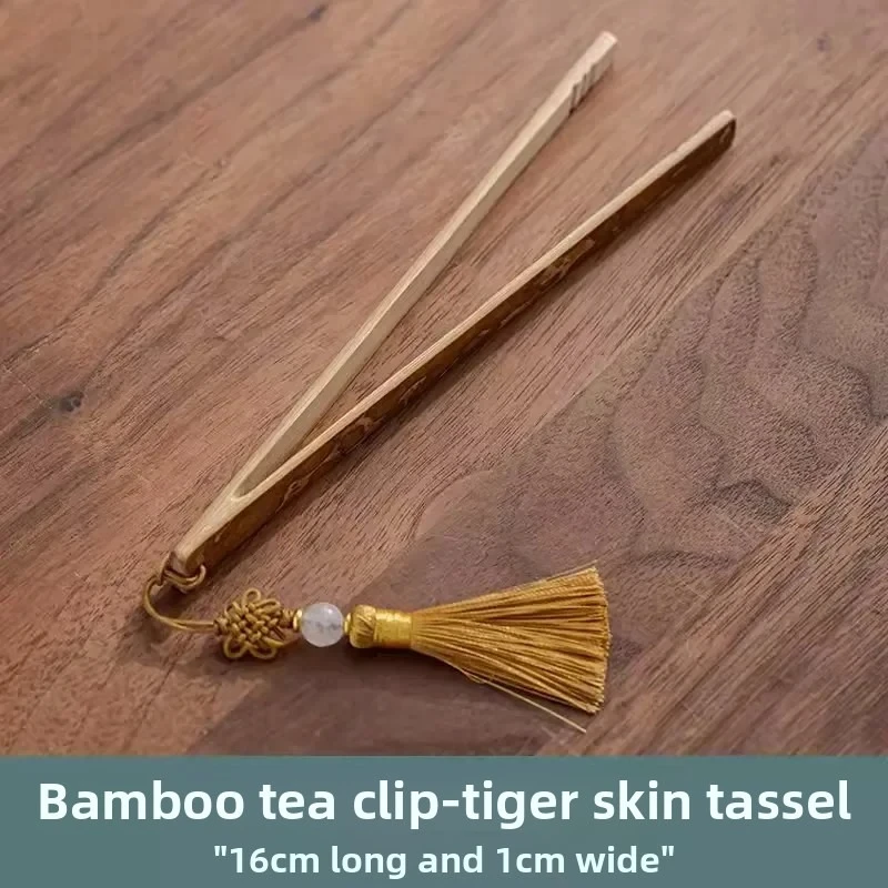 Anti-scalding Tea Cup Clips Kung Fu Set Accessories Leaf Tweezers Bamboo Clip Natural Root Single Sugar Tongs Teaware Kitchen