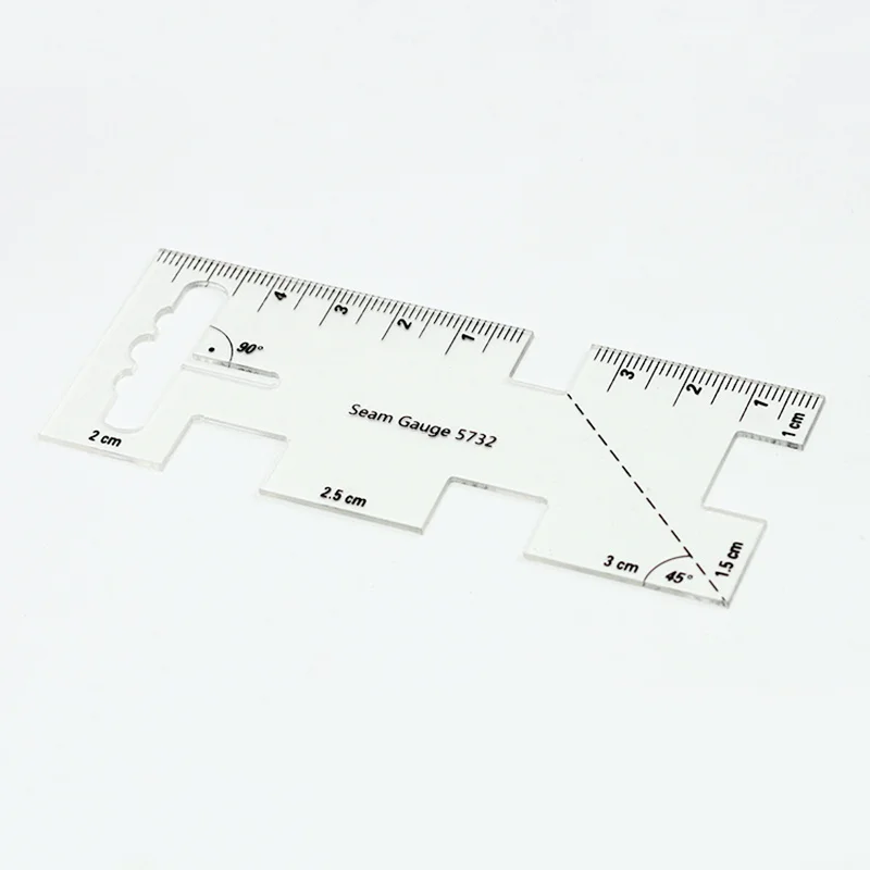 아크릴 퀼팅 눈금자 5732 패치워크 의류 눈금자, 미니 재봉 퀼팅 도구, 재봉 액세서리, 하드웨어 피팅, 1 개
