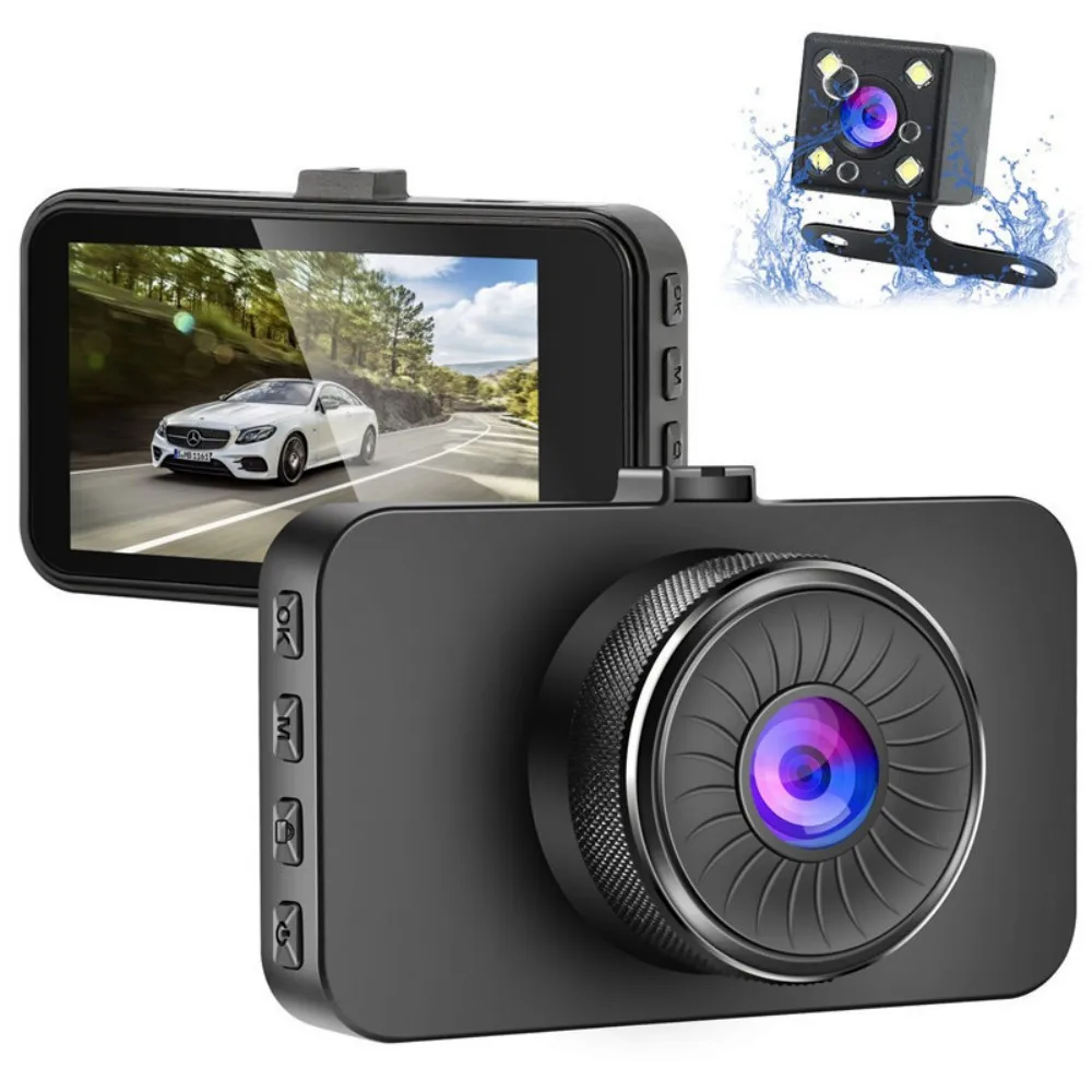 

3" IPS WiFi Dash Cam for Cars Camera FHD 1296P Dashcam Dual Lens Driving Recorder Black Box Car Dash Camera GPS Tracker Car DVR