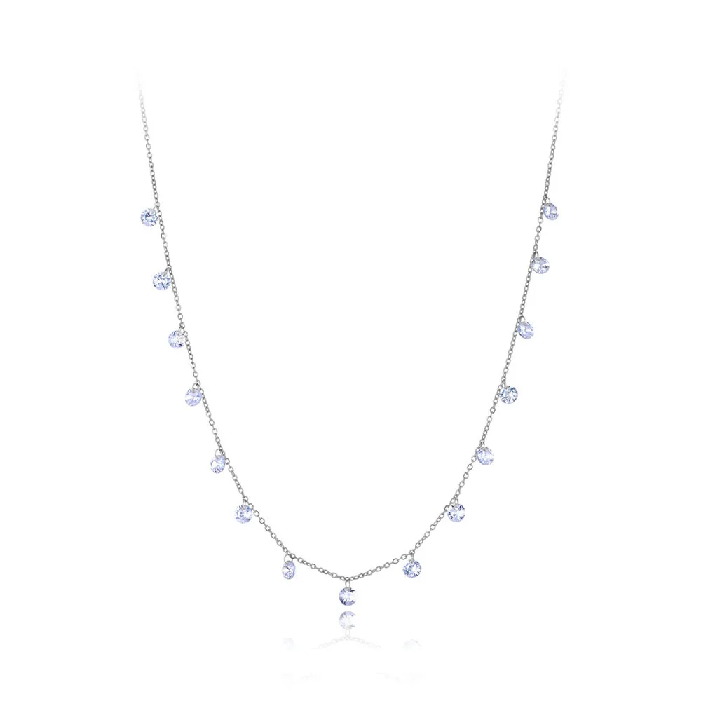 1pc Collier Charme Rond Décoré De Zircone Cubique Pour Hommes Et Femmes G 601099526891689
