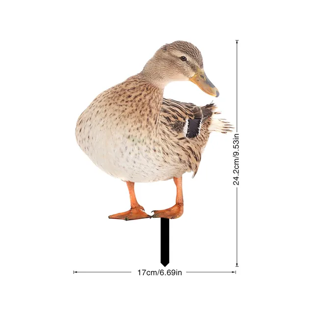 Akril Kacsa Baromfi Dekoráció Udvari Kert Kültéri Dekoratív Tét Szél Fonógépek Kártyával Beágyazott Betét A Gyepre - Image 6