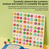 Sudoku Game Board Rainbow Number Thinking Game Brain Teaser Board Game Set Early Educational Thought Training Toy for Kids 3