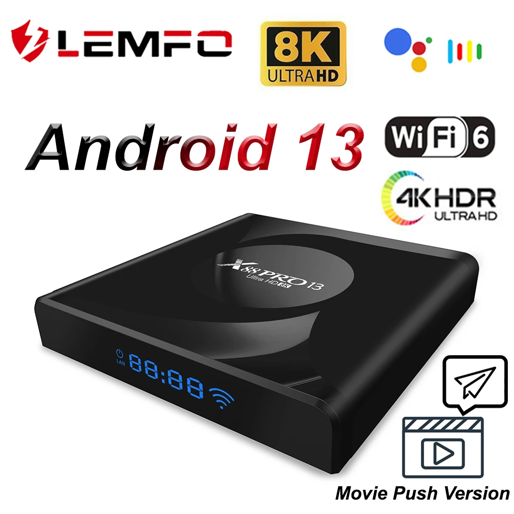 X88 PRO 13 Smart TV Box Android 13 TV Box 8K HD WIFI6 Set Top Box