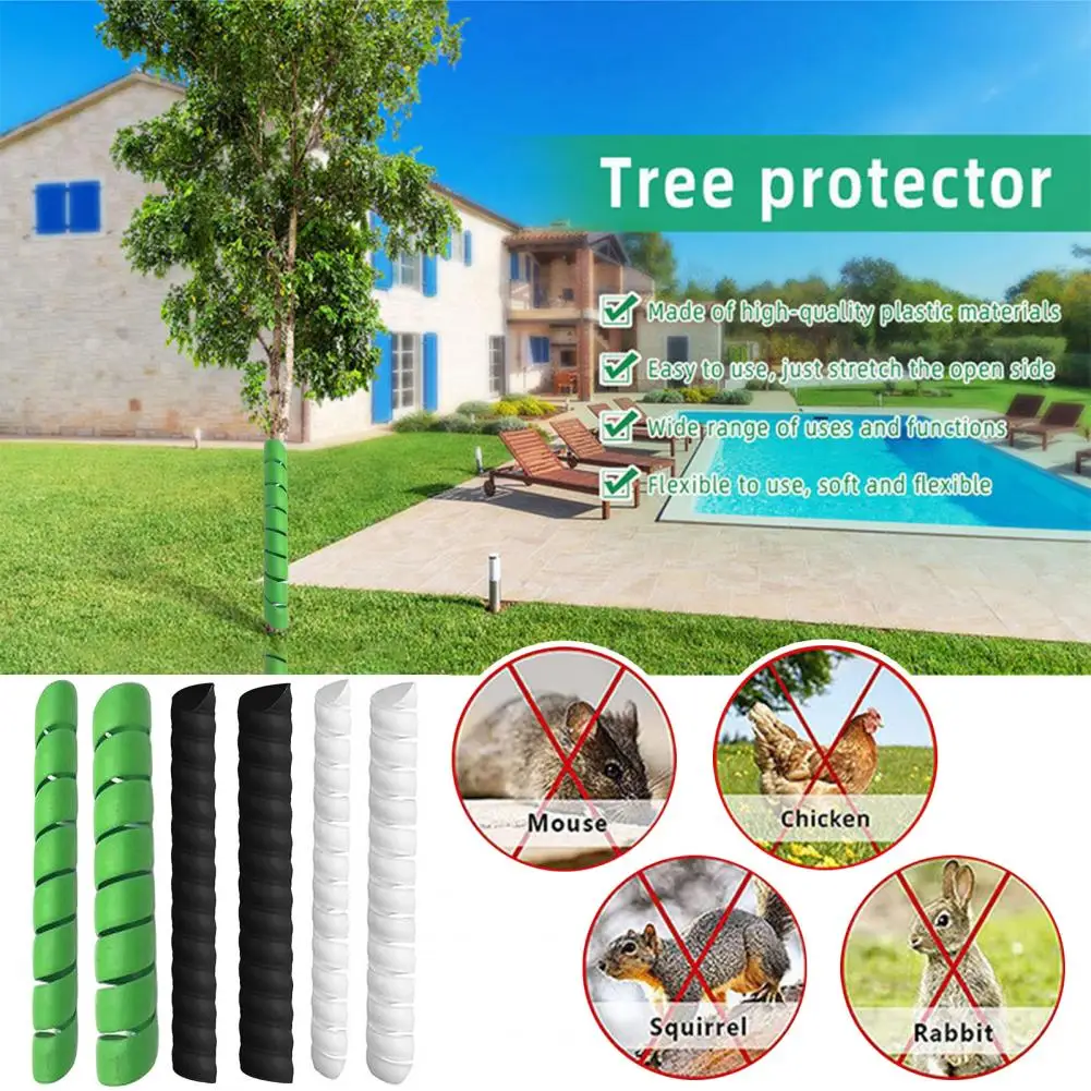 

Tree Trunk Sleeve Durable Spiral Tree Guard Protector for Protection Easy Installation High Strength Adjustable Wrap for Tree