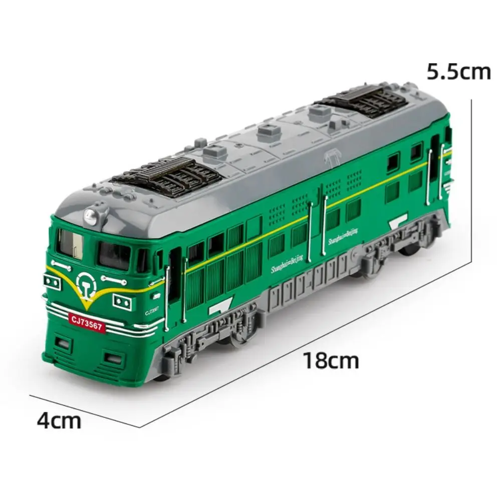 Simulation Scale Inertial Train Model Miniature Pull Back Rail Vehicle Toy Educational Multi-color Train Car Toys Children Gift