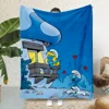 Hot Anime Cartoon Smurfs Printed Blanket Picnic Blankets Warm Blanket Soft and Comfortable Blanket Home Travel Birthday Gift 4