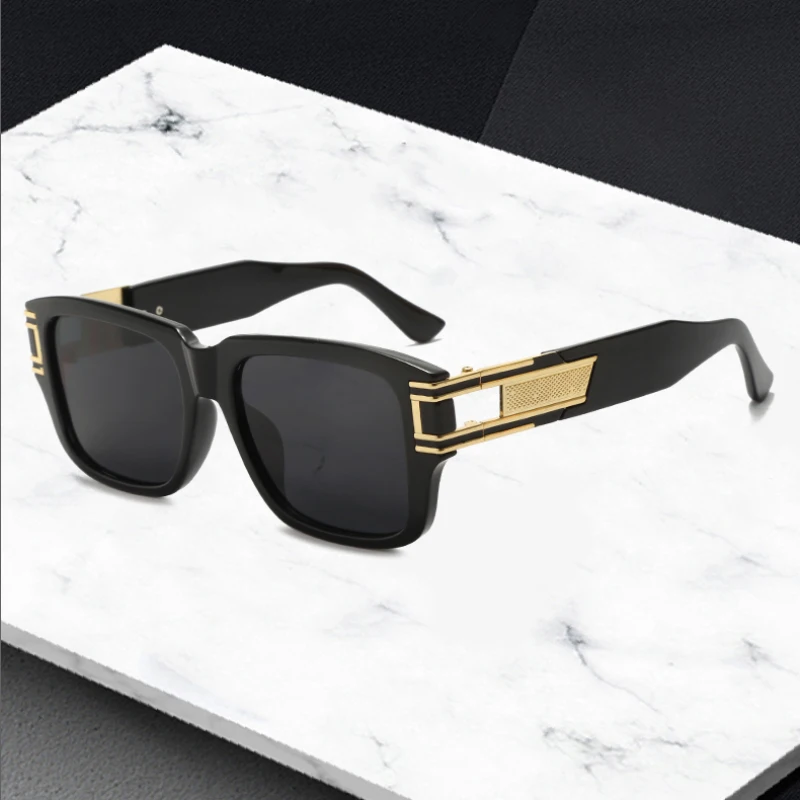 

Новинка 2024, солнцезащитные очки неправильной формы в стиле ретро для женщин и мужчин, модные солнцезащитные очки в квадратной оправе, мужские затемненные очки с заклепками UV400